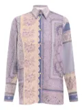 ZIMMERMANN mix-print button-up shirt - Blue