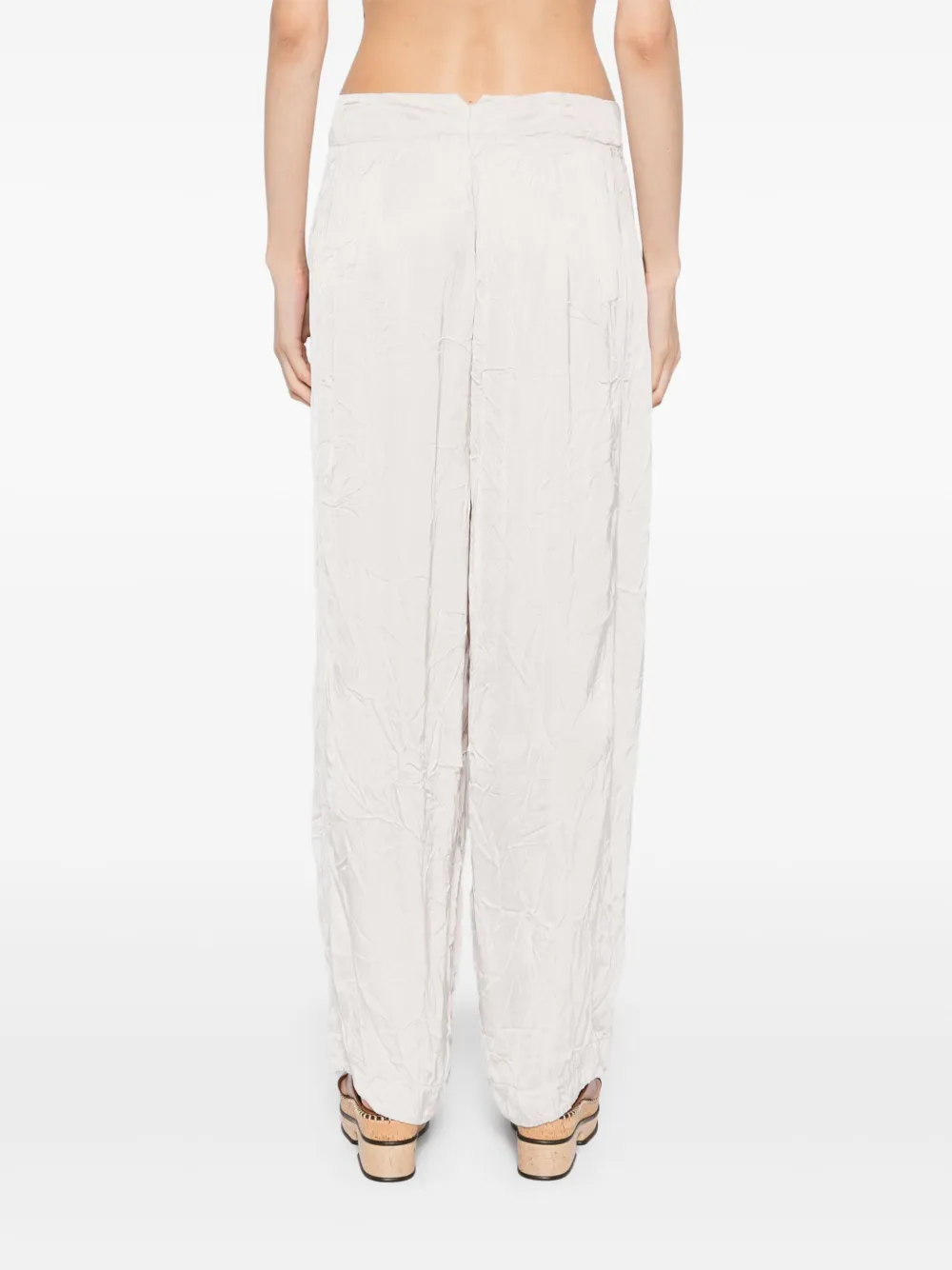 Transit Broek met wijde pijpen Beige