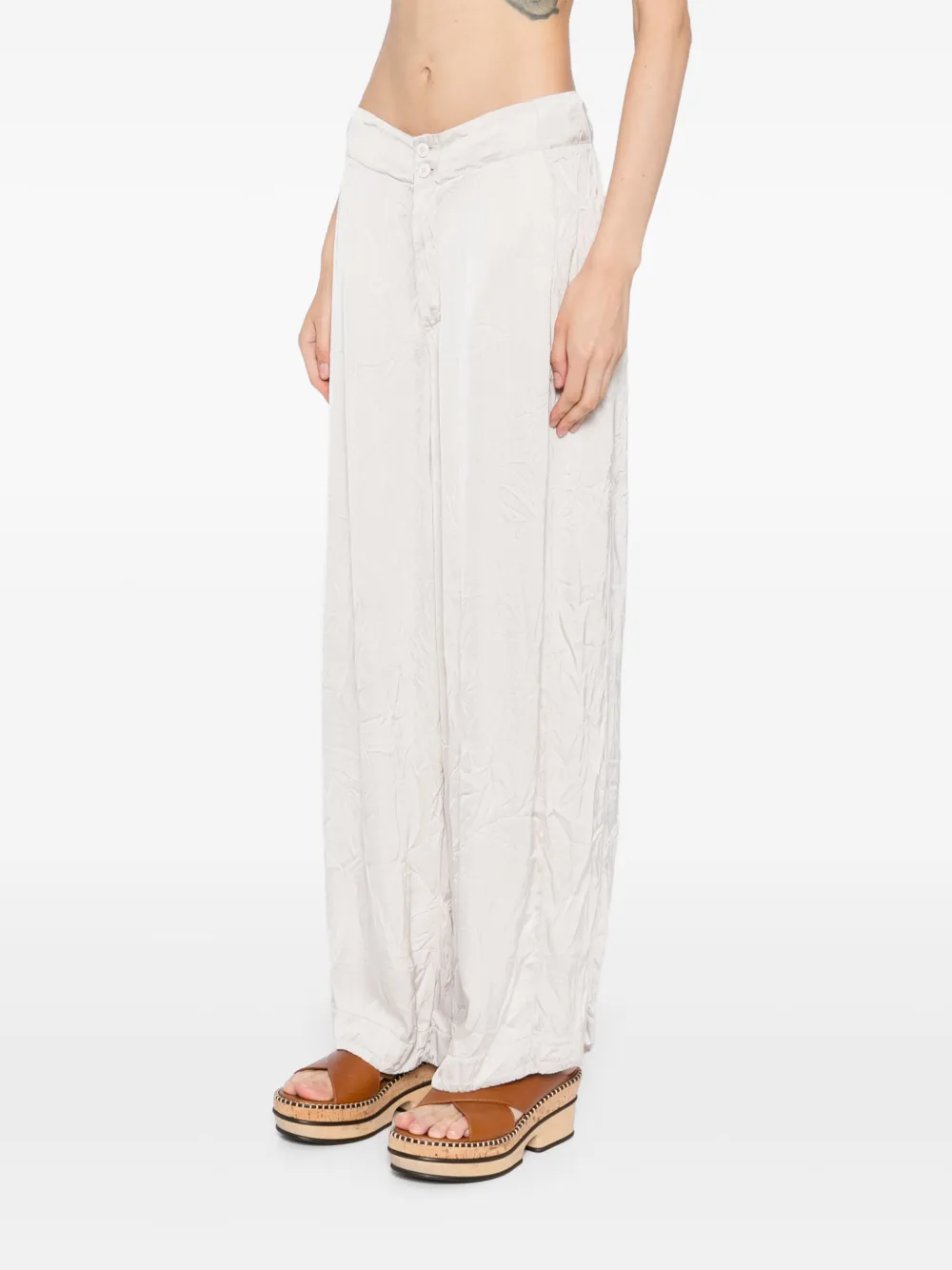 Transit Broek met wijde pijpen Beige