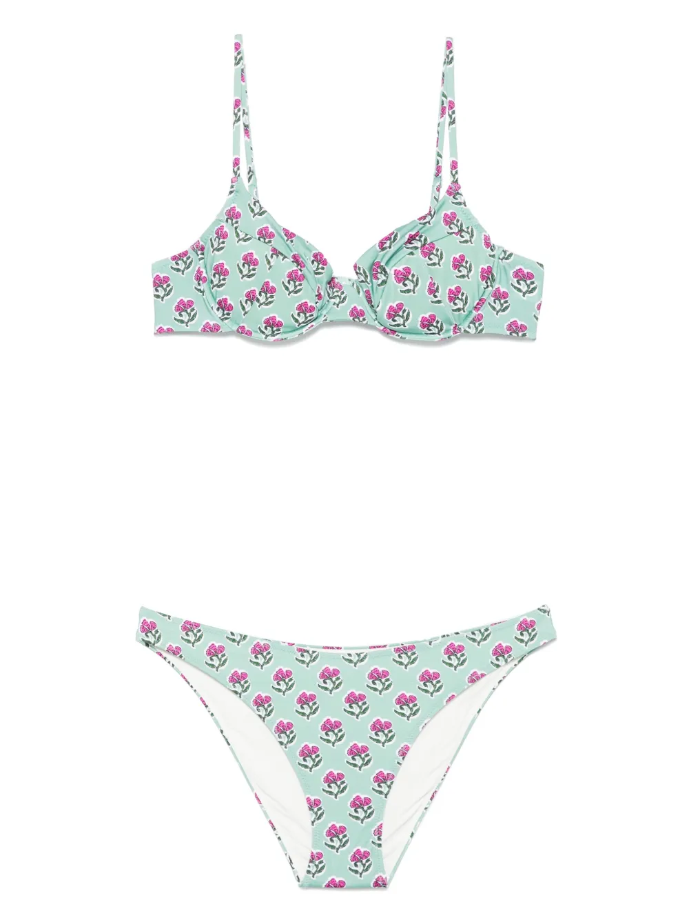 MC2 Saint Barth floral-print bikini set | Green | Image 1
