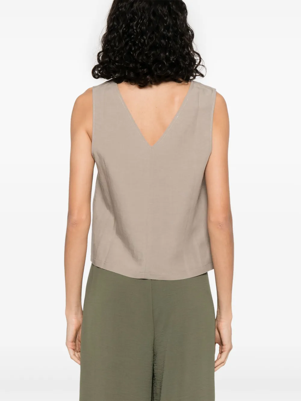 MOUTAKI SLUB-TEXTURE TOP