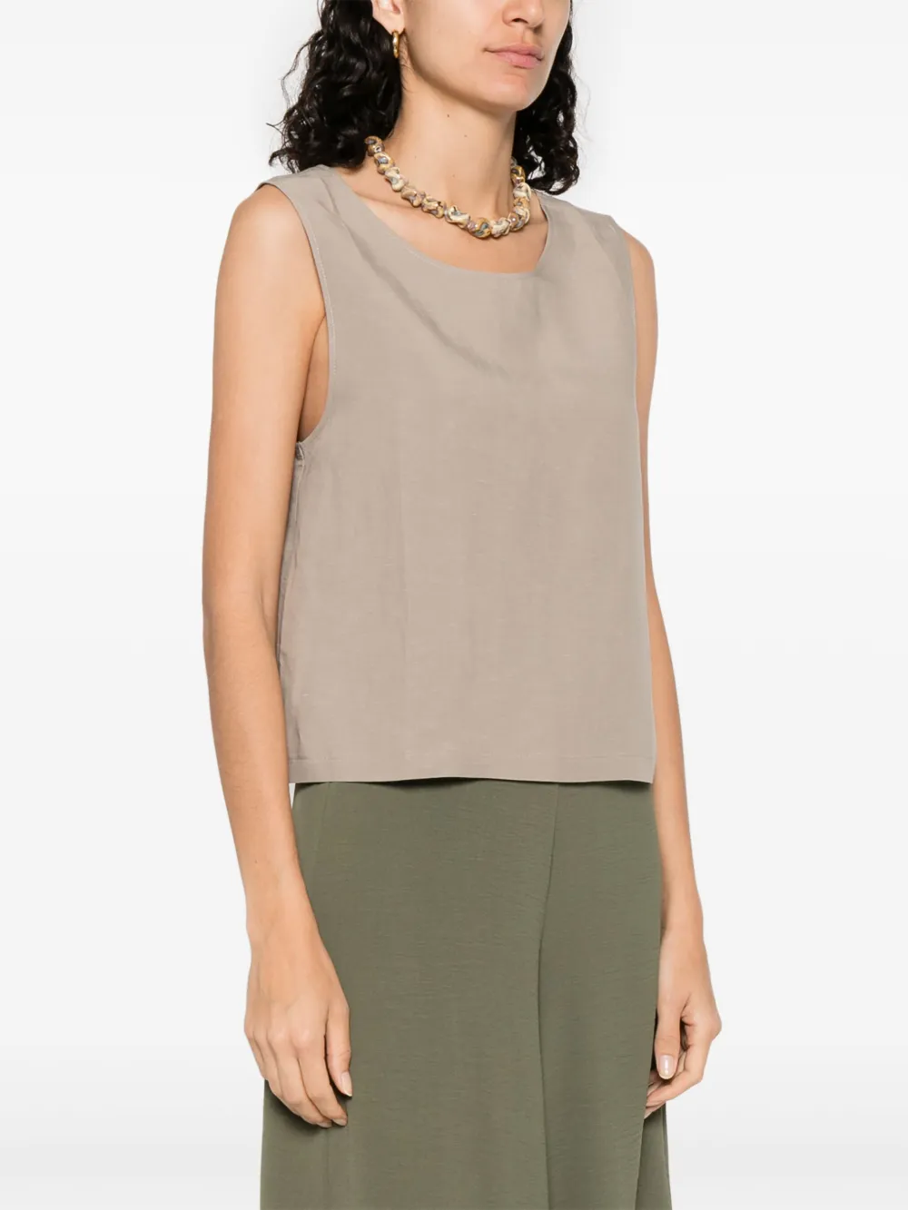 MOUTAKI SLUB-TEXTURE TOP