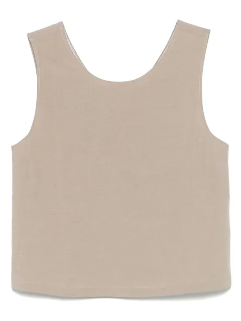 MOUTAKI slub-texture top