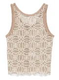 MOUTAKI crochet tank top - Neutrals