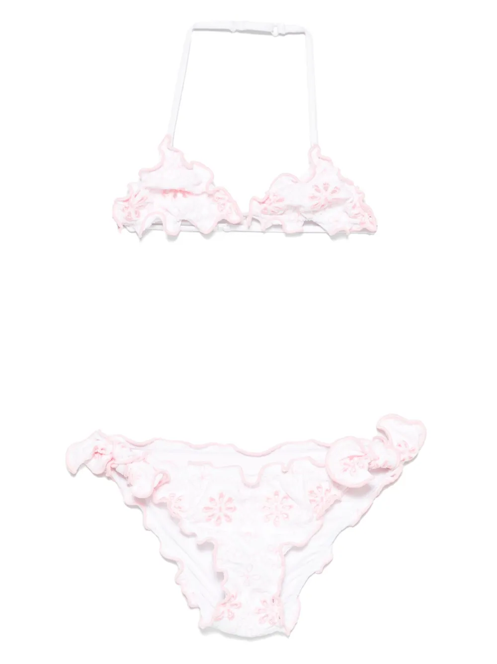 MC2 Saint Barth Kids Bikini met borduurwerk Wit