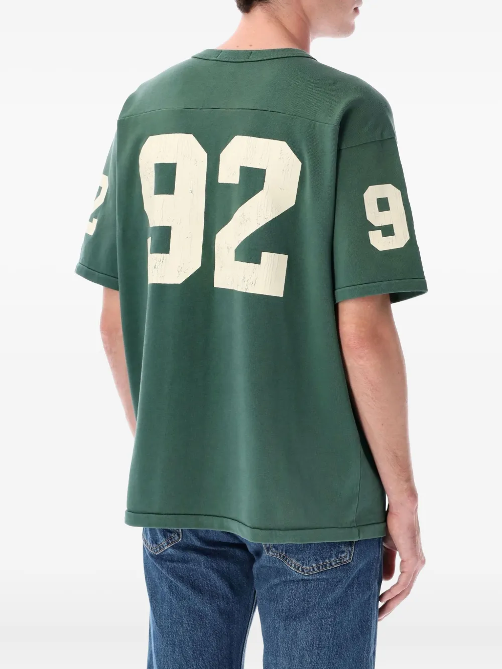 Polo Ralph Lauren number-print V-neck T-shirt Groen
