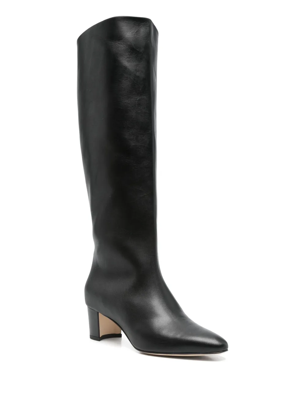 Manolo Blahnik 50mm leather knee-high boots Black