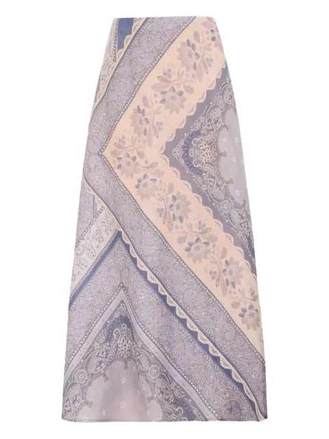 ZIMMERMANN mix-print maxi skirt