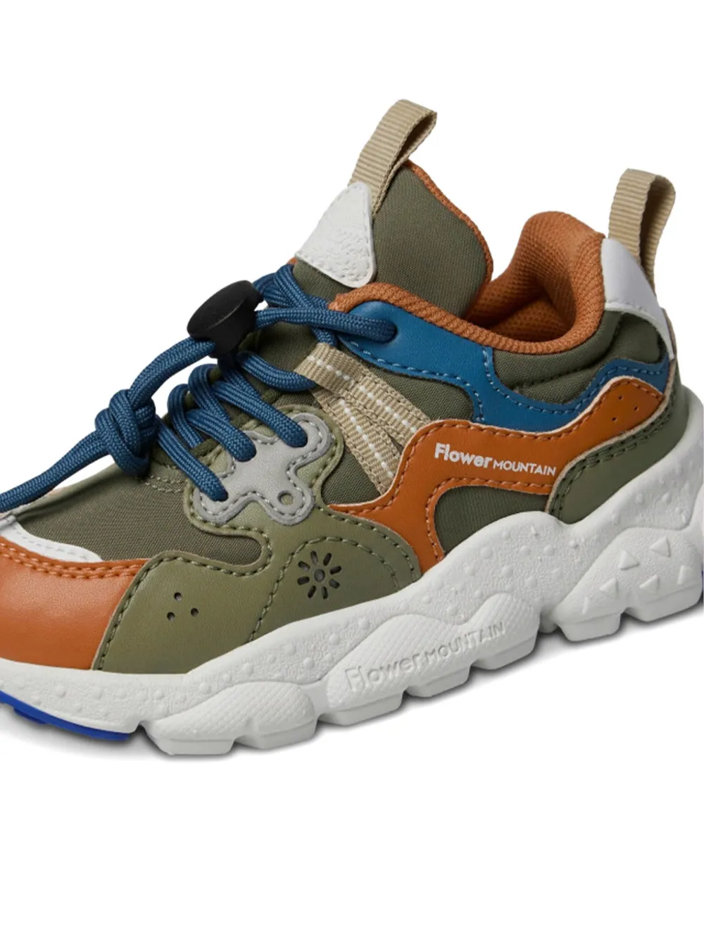 FLOWER MOUNTAIN KIDS logo-print sneakers Green