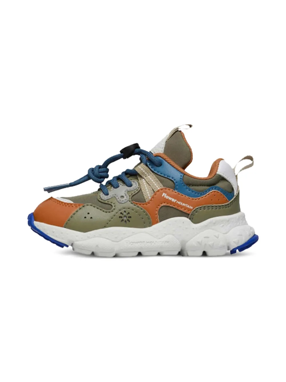 FLOWER MOUNTAIN KIDS logo-print sneakers Green