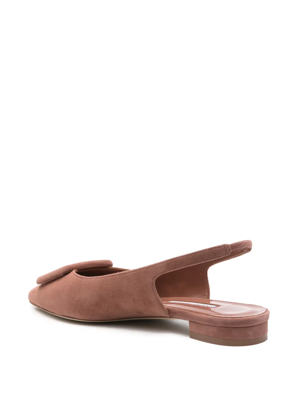 Manolo Blahnik suede slingback pumps Pink