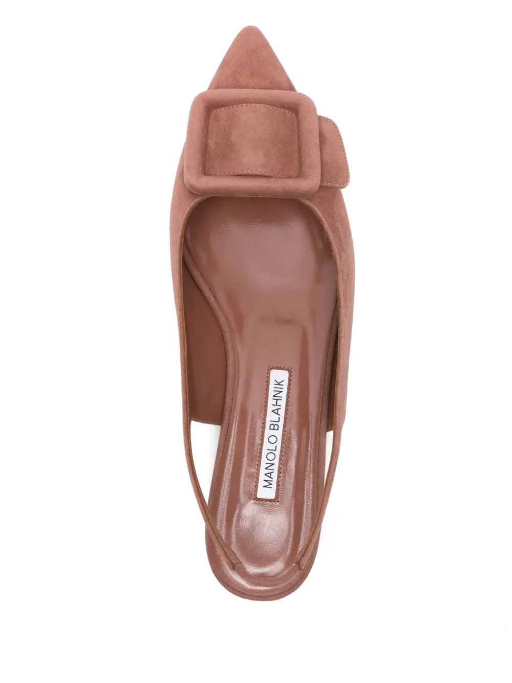 Manolo Blahnik suede slingback pumps Pink