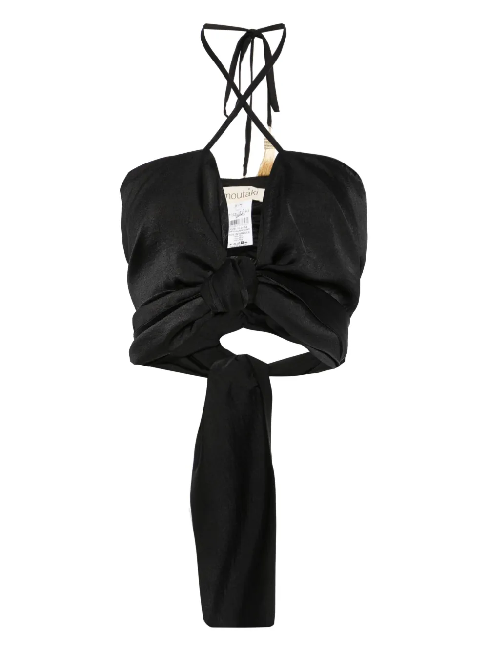 MOUTAKI satin top | Black | Image 1