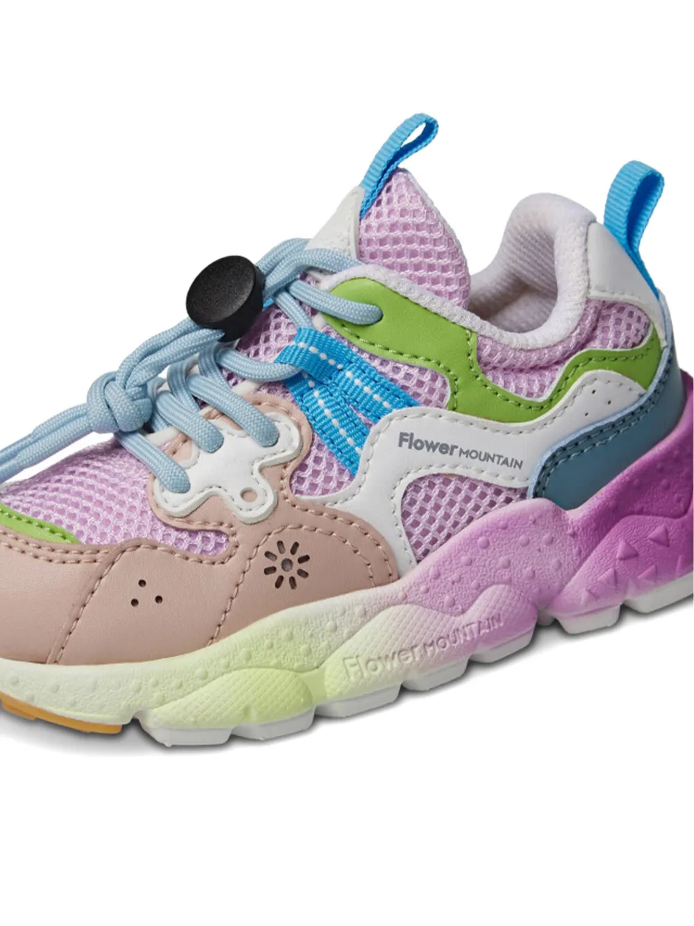 FLOWER MOUNTAIN KIDS logo-print sneakers Pink