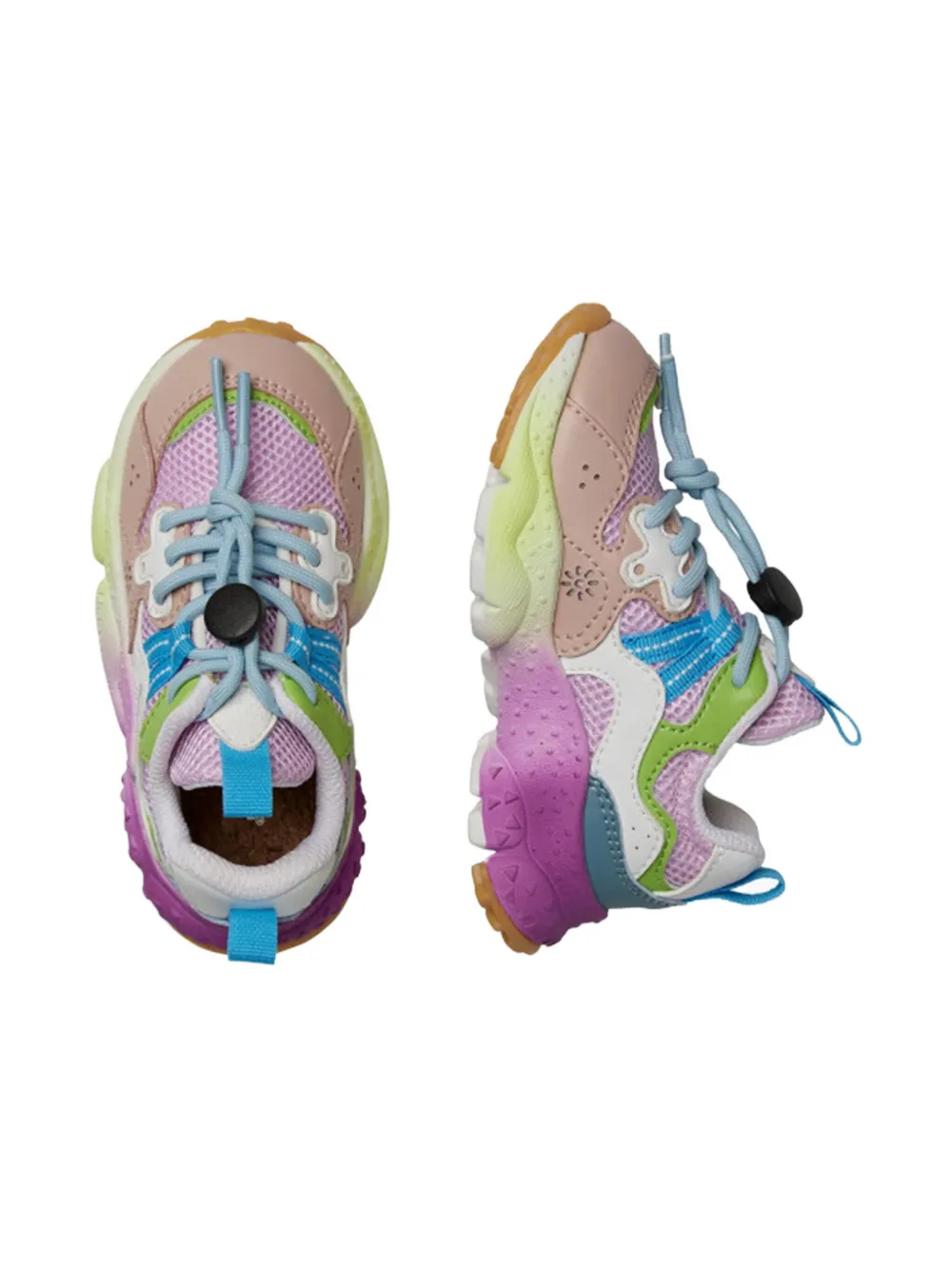 FLOWER MOUNTAIN KIDS logo-print sneakers Pink