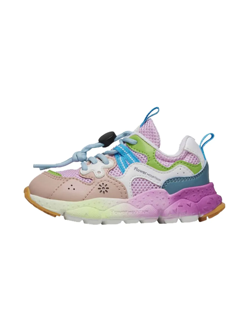 FLOWER MOUNTAIN KIDS logo-print sneakers Pink