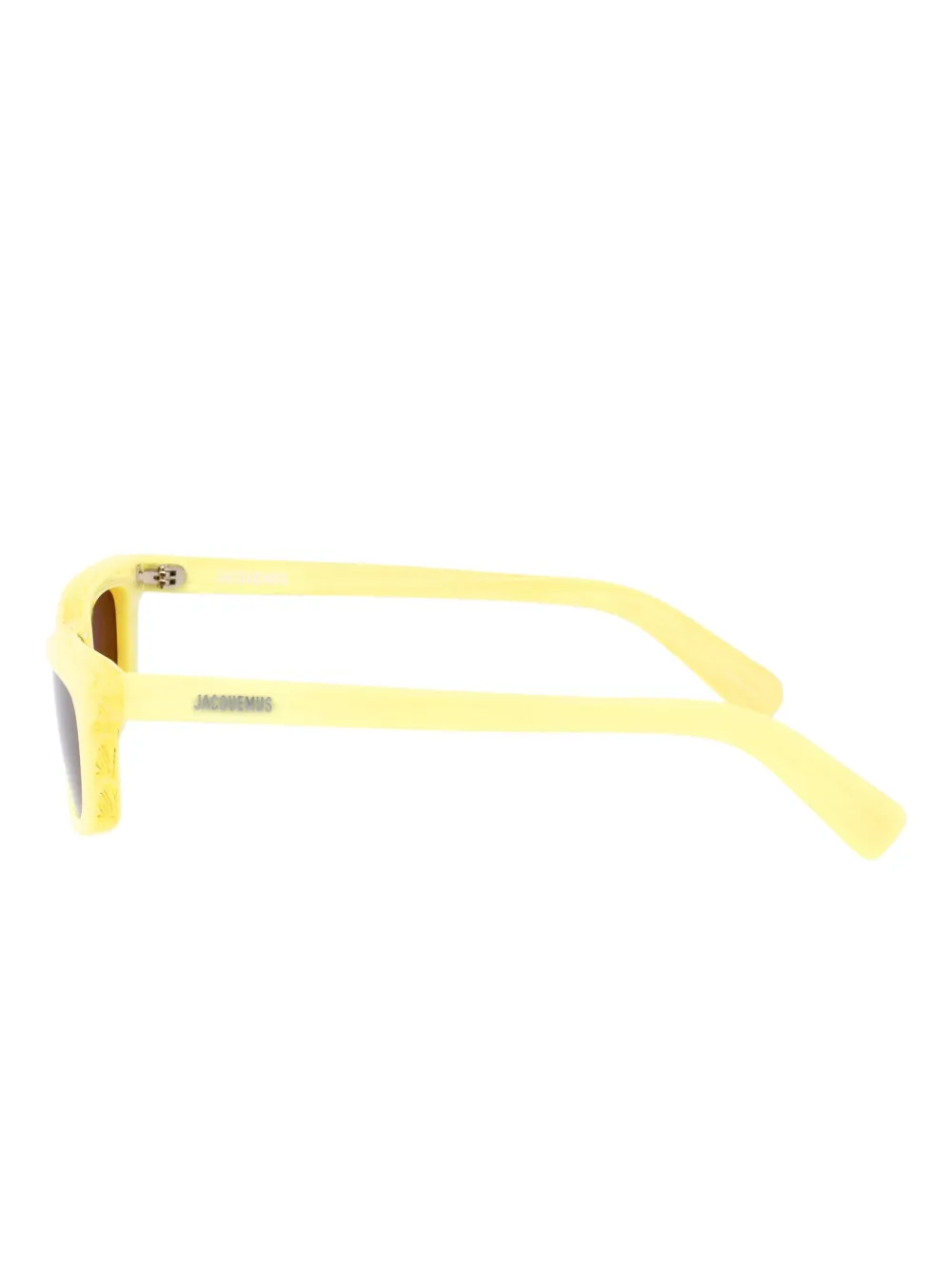 Jacquemus Zonnebril met rechthoekig montuur Geel