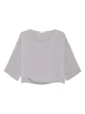 MOUTAKI satin t-shirt - Grey