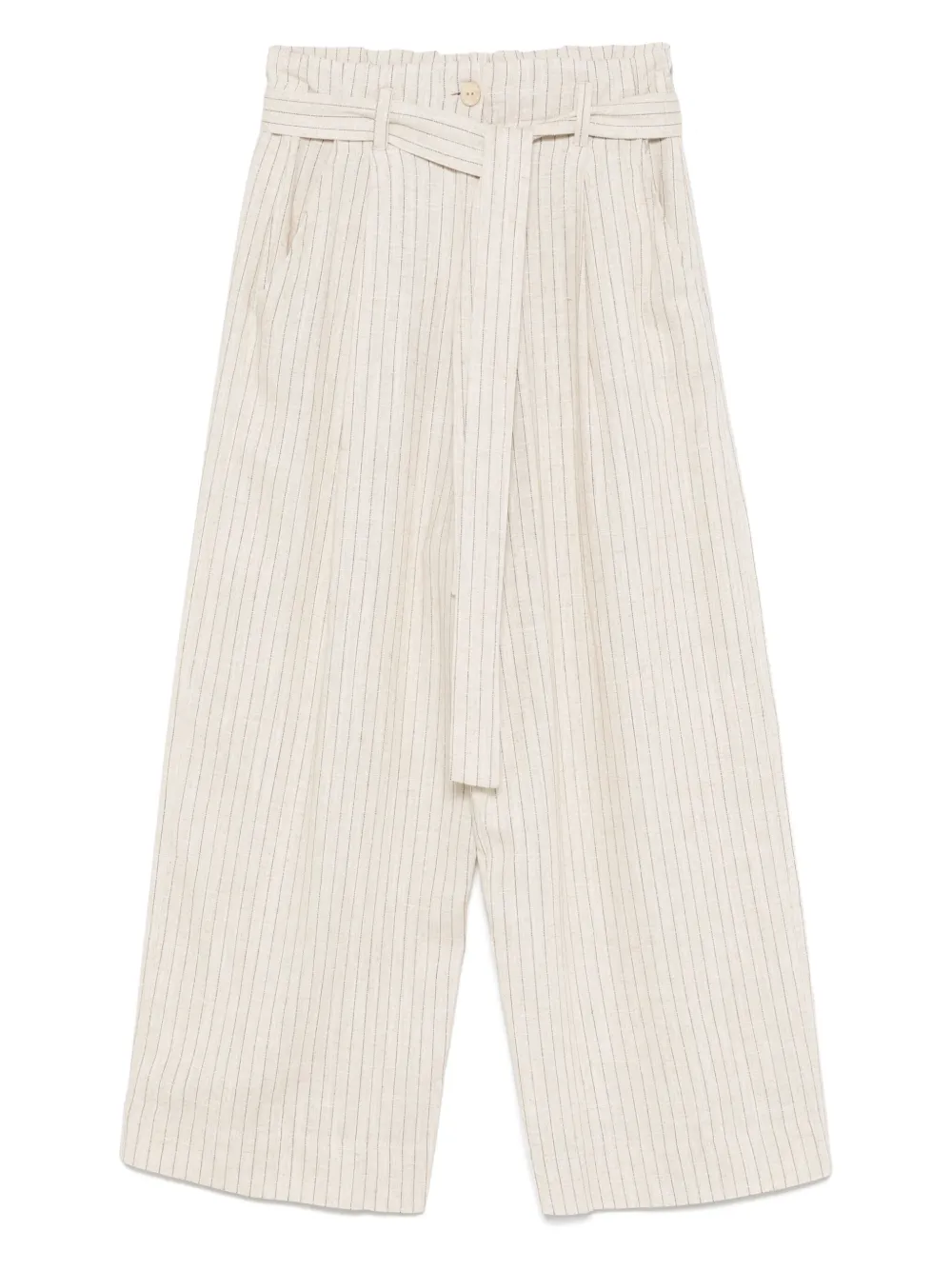 MOUTAKI Gestreepte broek Beige