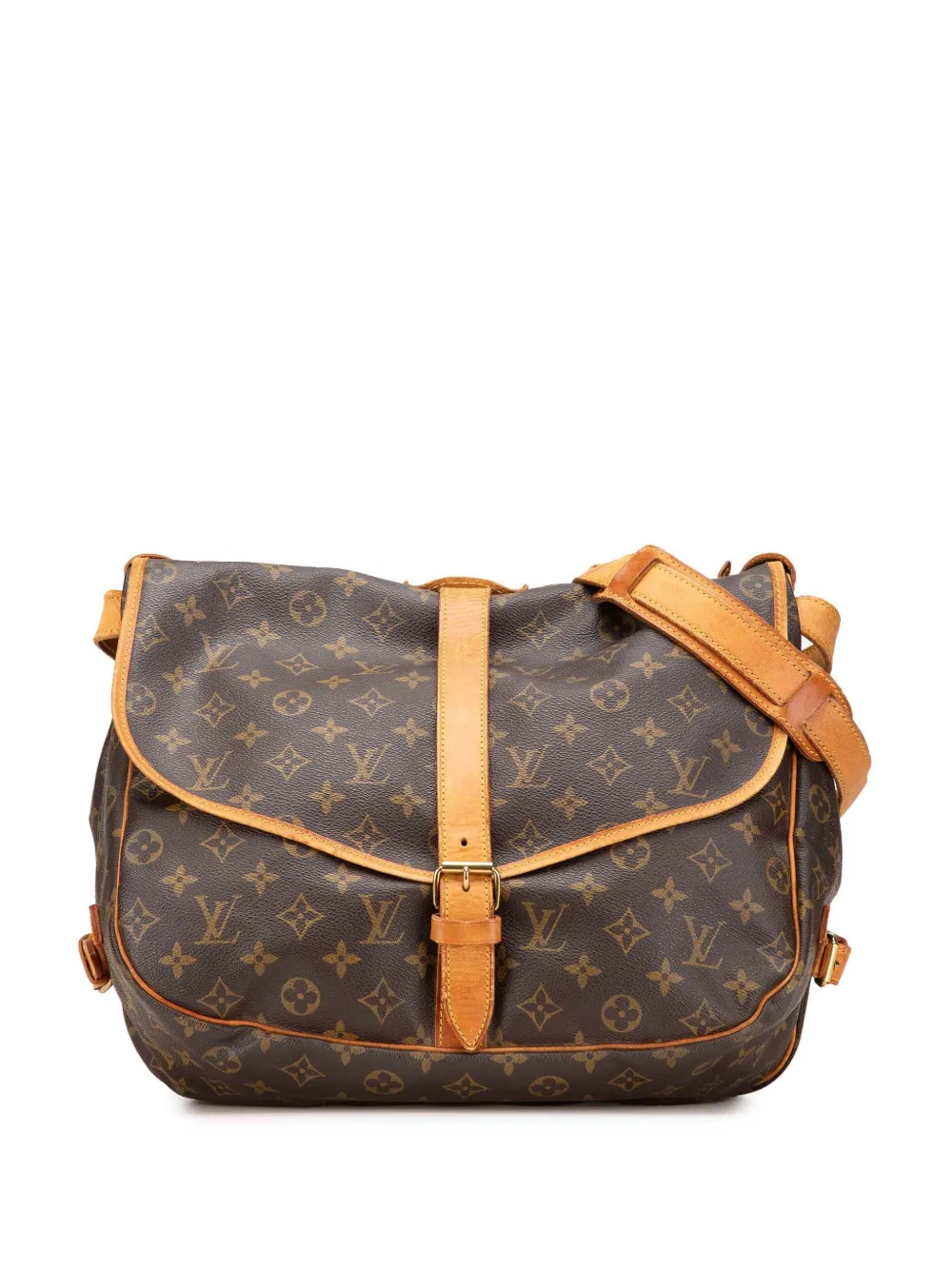 Pre-owned Louis Vuitton 1993 Monogram Saumur 35 Crossbody Bag