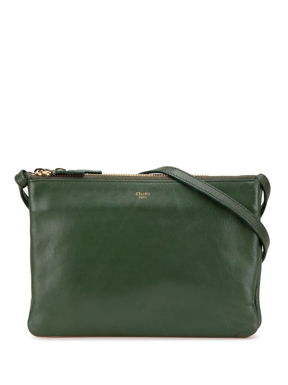 Céline Pre-Owned 2012-2018 Small Lambskin Trio crossbody bag - グリーン Céline Pre-Owned 2012-2018 Small Lambskin Trio crossbody bag - グリーン
