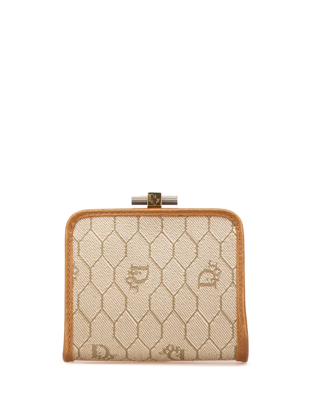 Christian Dior Pre-Owned 20th Century Honeycomb Canvas Kisslock coin Christian Dior Pre-Owned 20th Century Honeycomb Canvas Kisslock coin