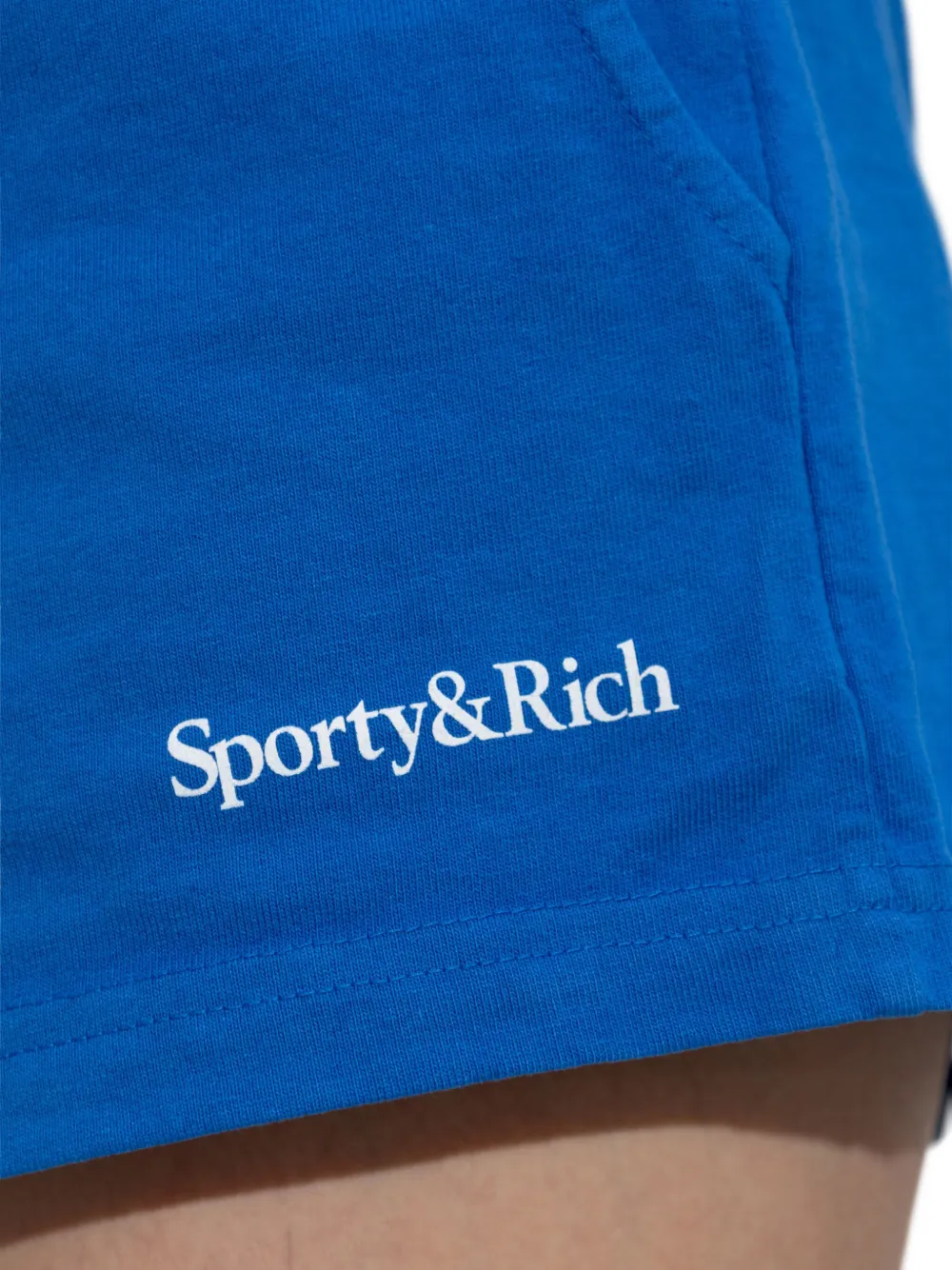 Sporty And Rich Disco Logo-print Shorts In Blue