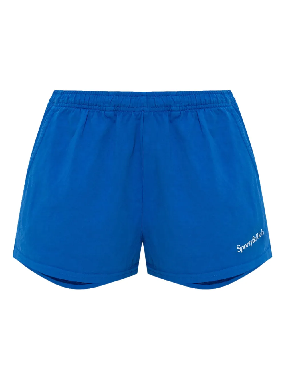 Sporty And Rich Disco Logo-print Shorts In Blue