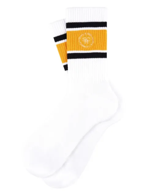 Sporty & Rich striped logo socks