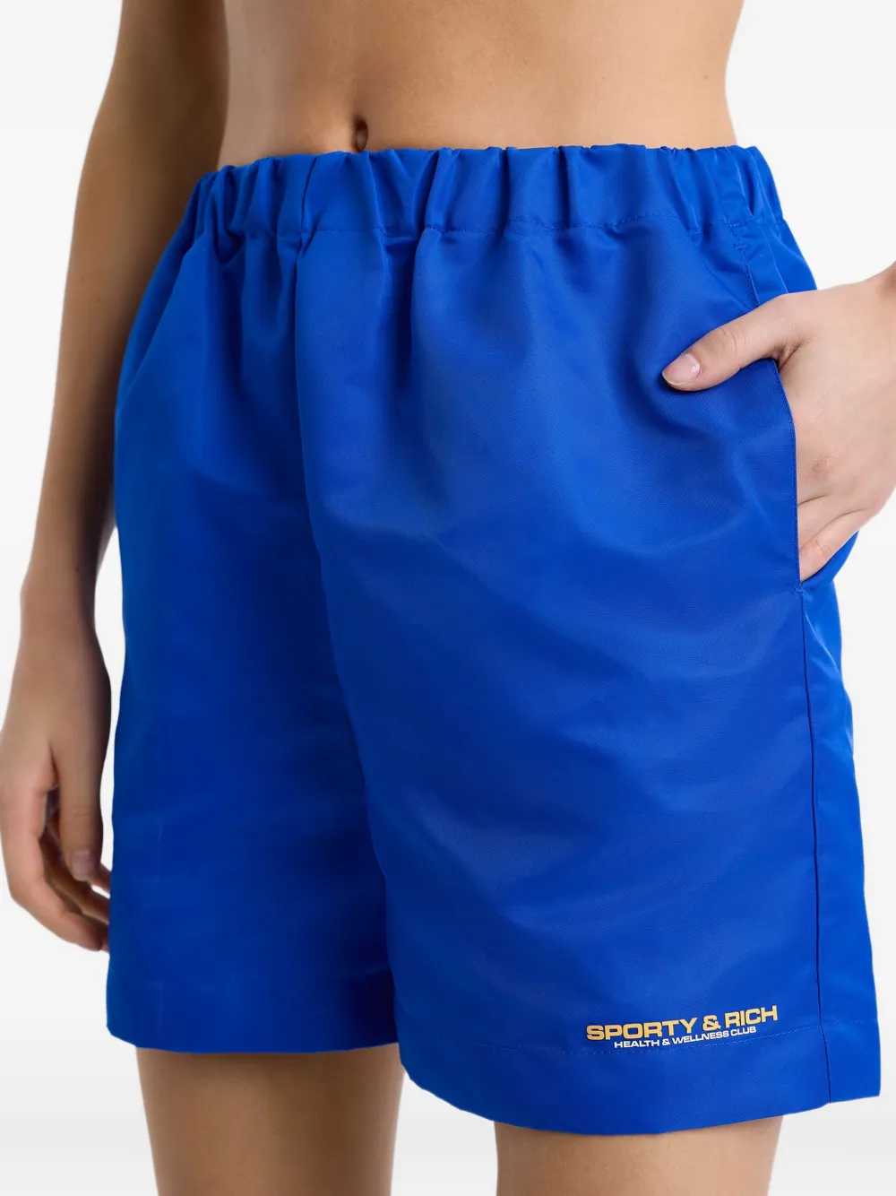Sporty & Rich Elastische shorts Blauw