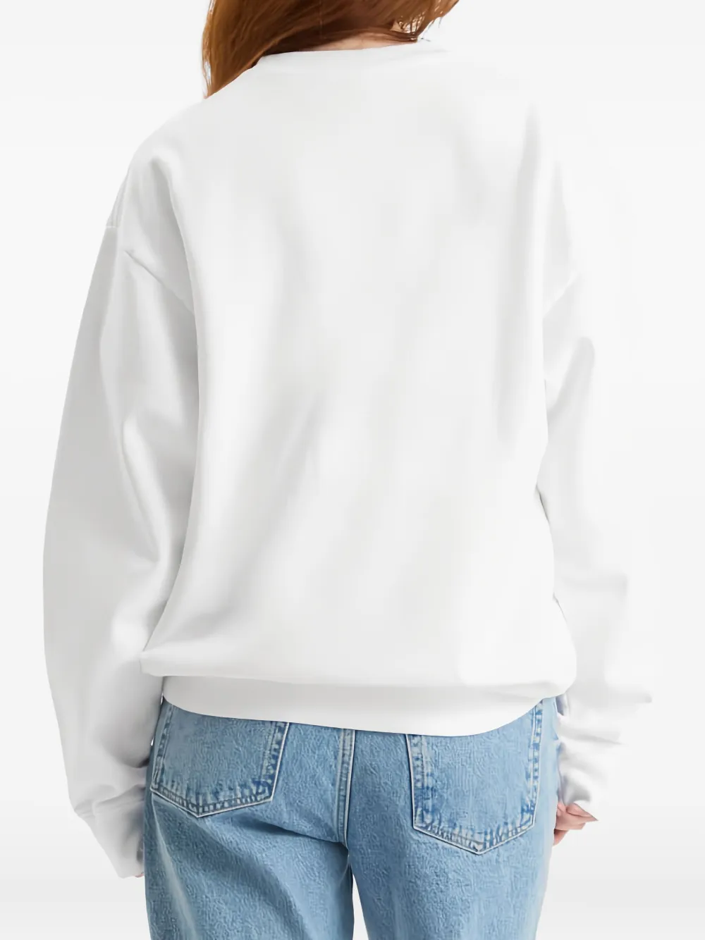 Sporty & Rich Sweater met ronde hals en grafische print Wit