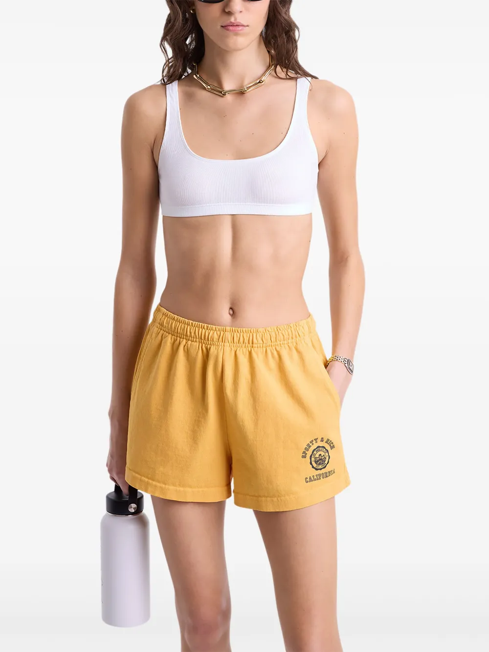 Sporty & Rich logo-graphic shorts | Short Shorts | Image 2