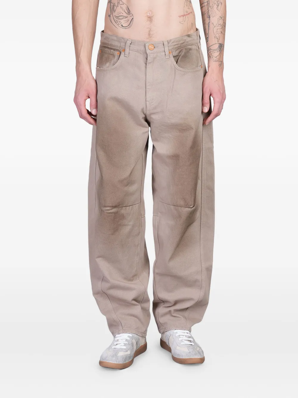gradient-print jeans