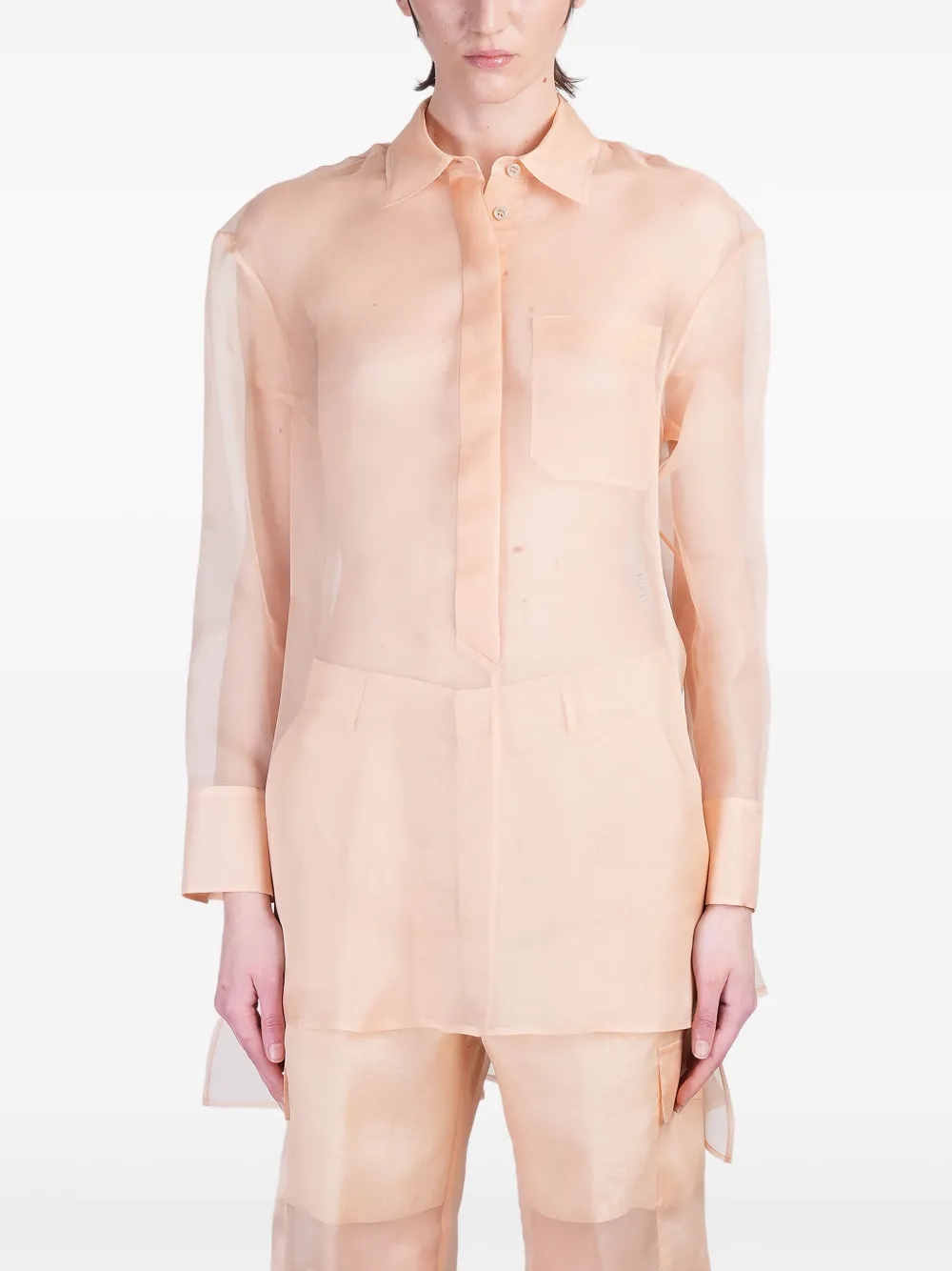 Del Core Zijden blouse Roze