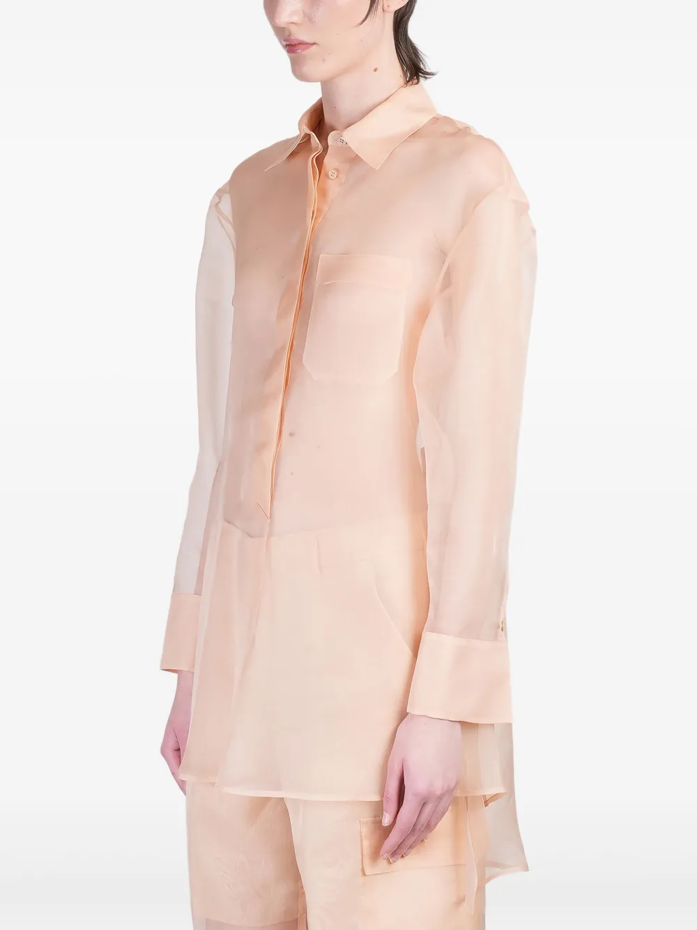 Del Core Zijden blouse Roze