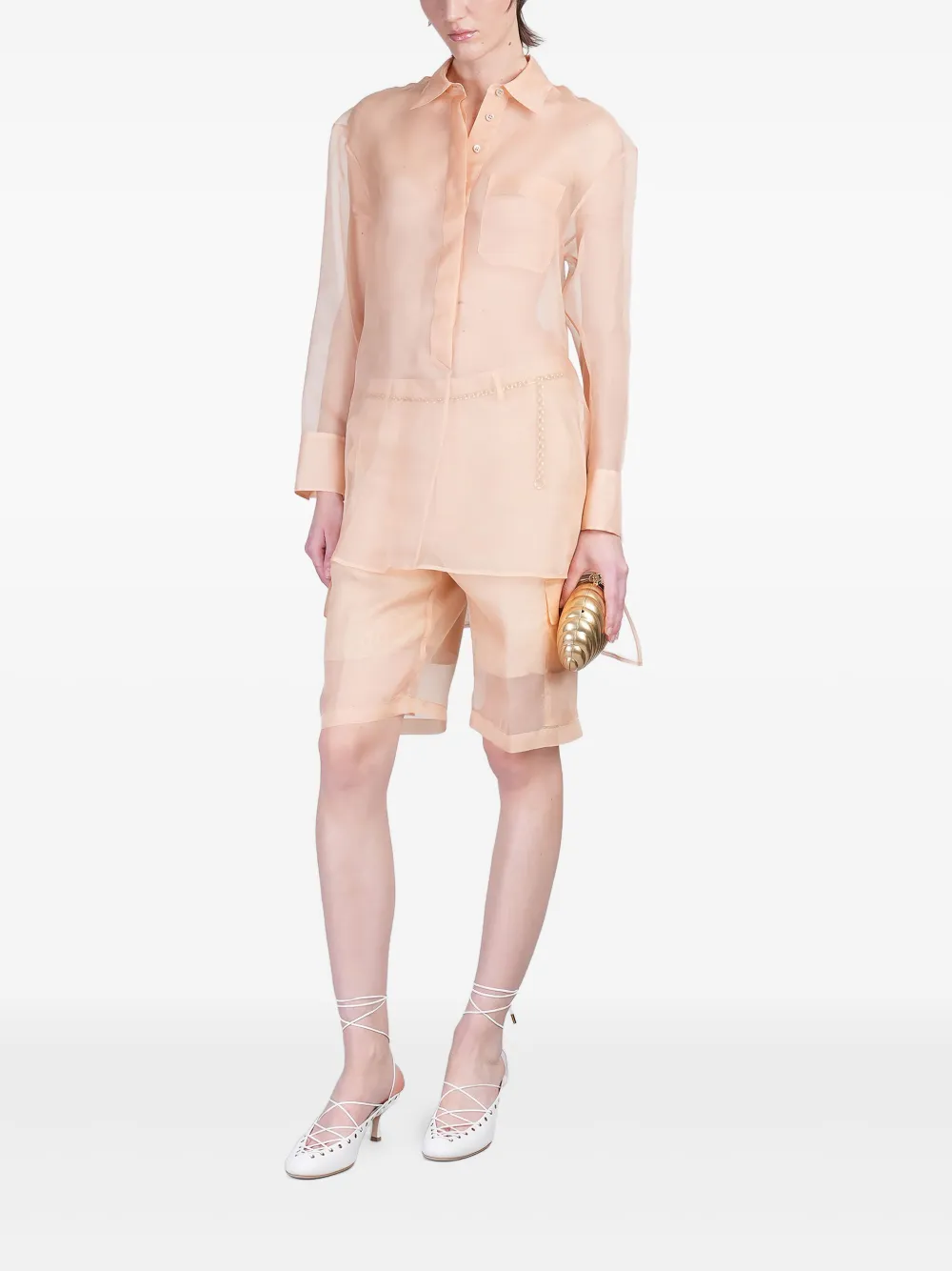 Del Core silk shirt - Roze