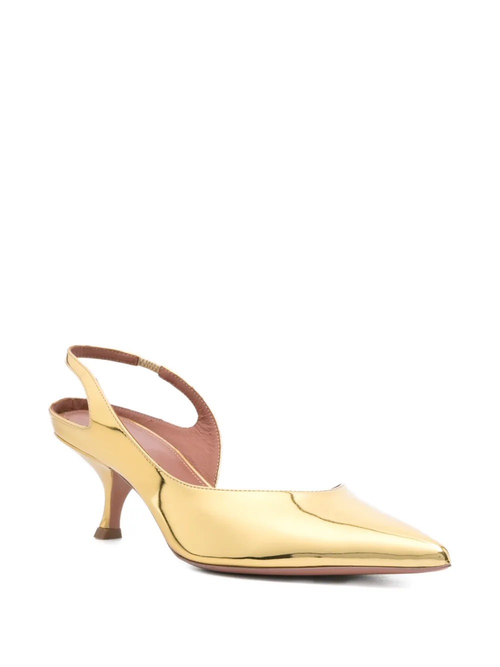 Aldo Castagna 60mm Mikaela slingback pumps Gold