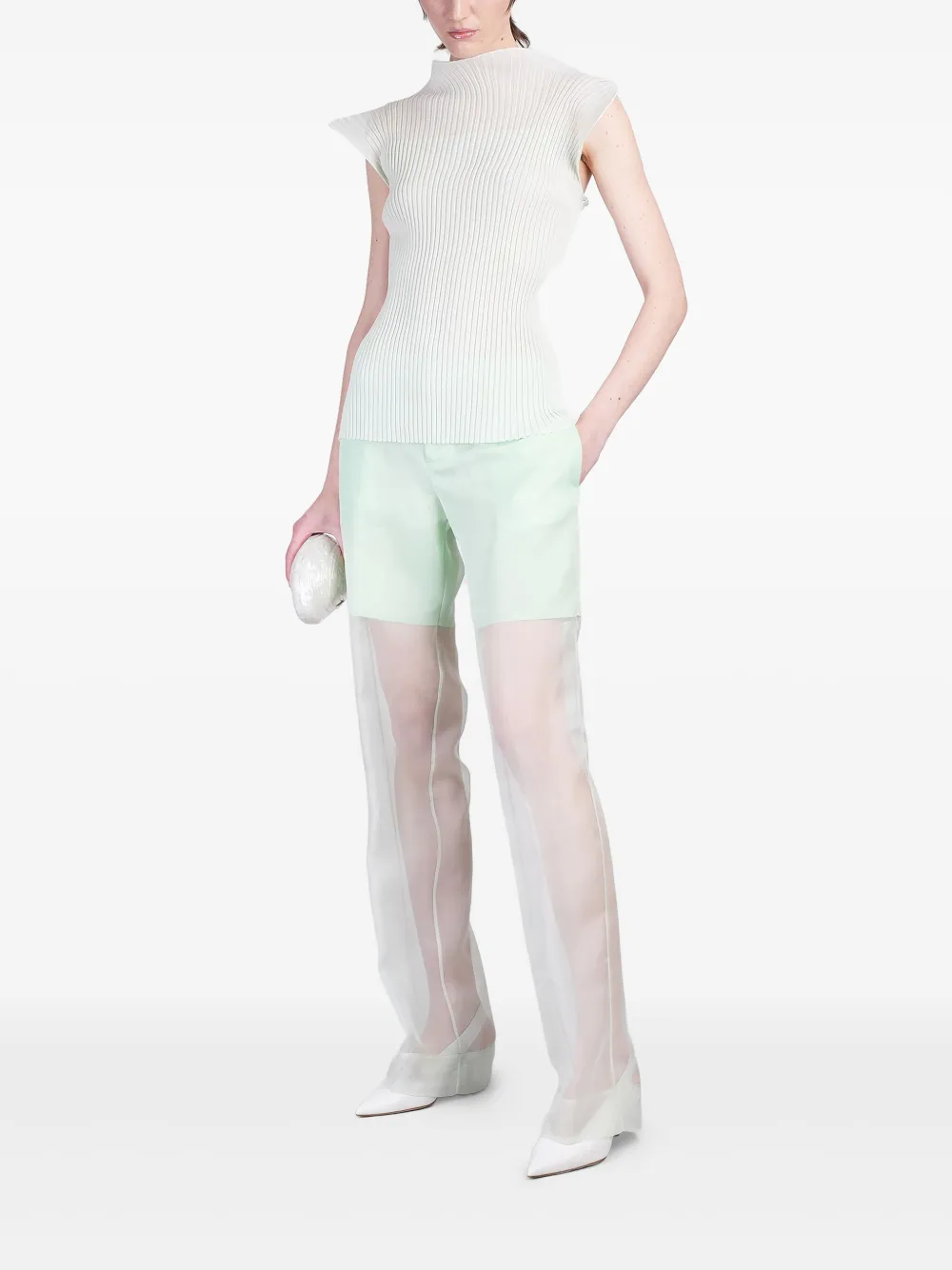 Del Core silk trousers - Groen