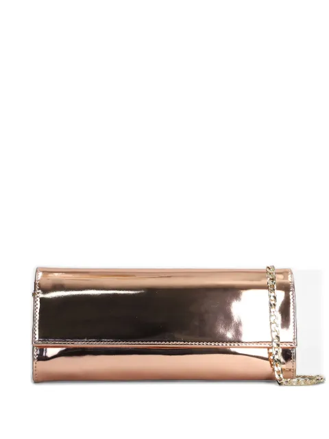 Castagna metallic chain-strap clutch
