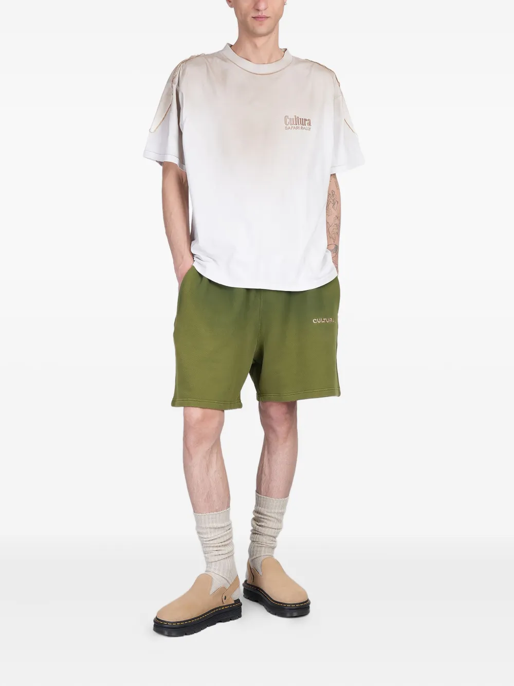 CULTURA Biker T-shirt - Beige