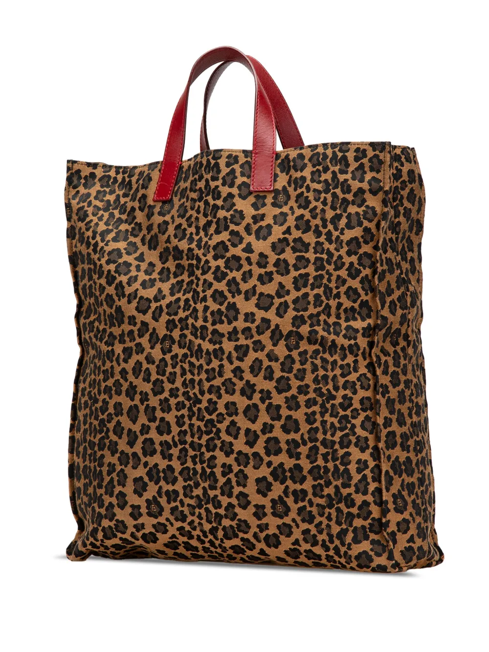 Pre-owned Fendi 2010-2025 Leopard Print Canvas Tote Bag