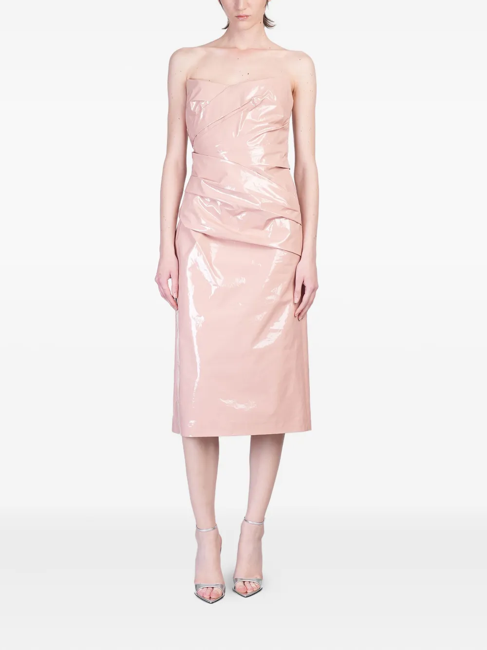 Del Core robe à effet drapé | rose | Image 1