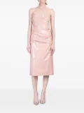 Del Core draped bustier midi dress - Pink