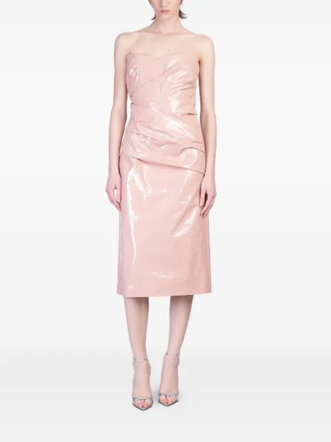 Del Core draped bustier midi dress