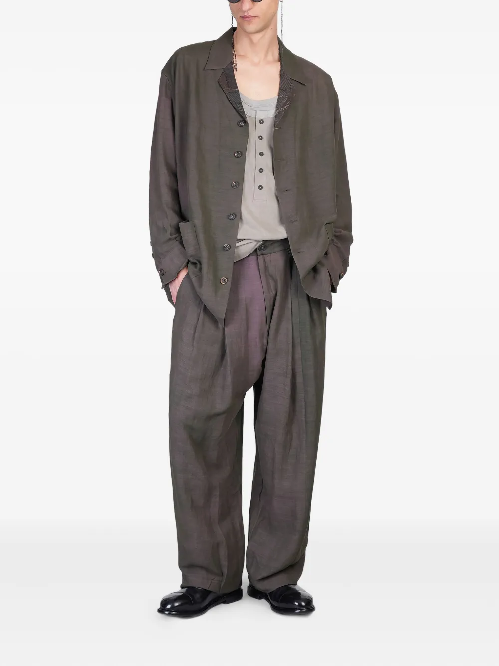 Ziggy Chen cotton-blend shirt - Bruin