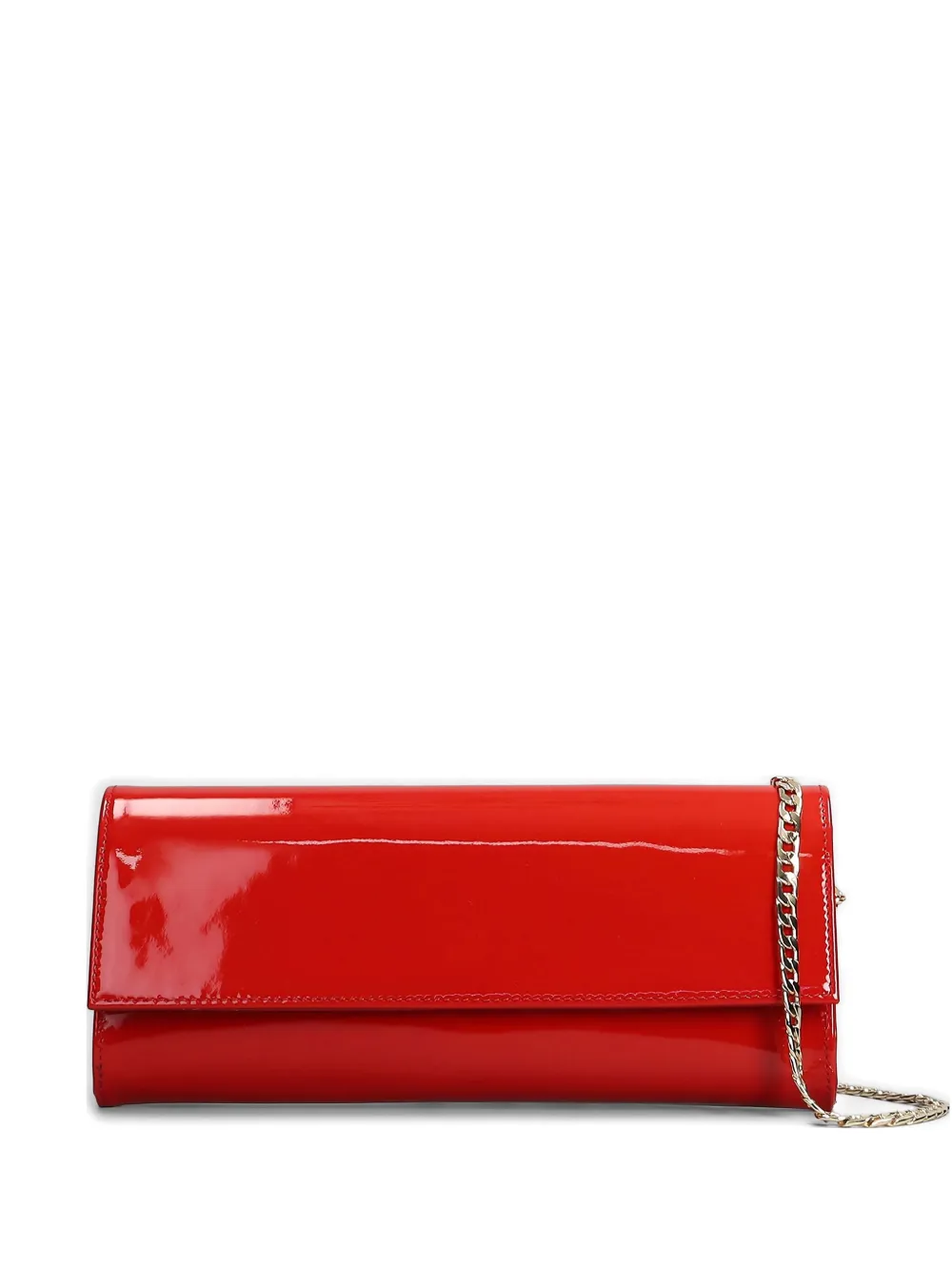 Aldo Castagna patent-leather chain-strap clutch - Rosso