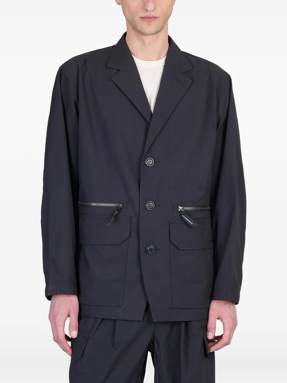 and Wander single-breasted blazer | Black | Image 1