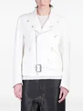 Junya Watanabe leather biker jacket - White