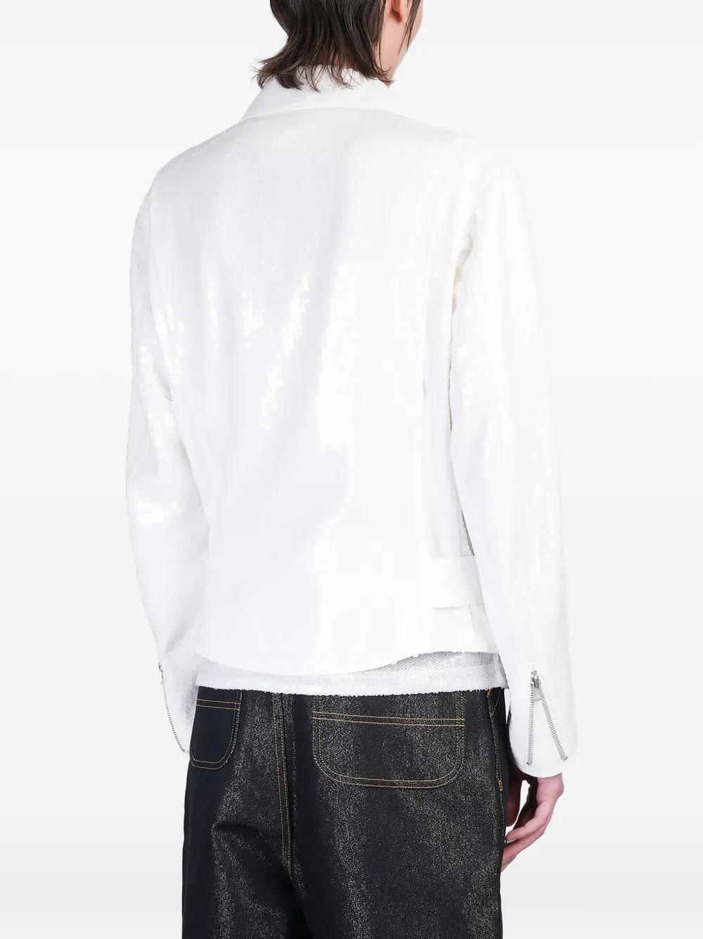 Junya Watanabe Leren bikerjack Wit