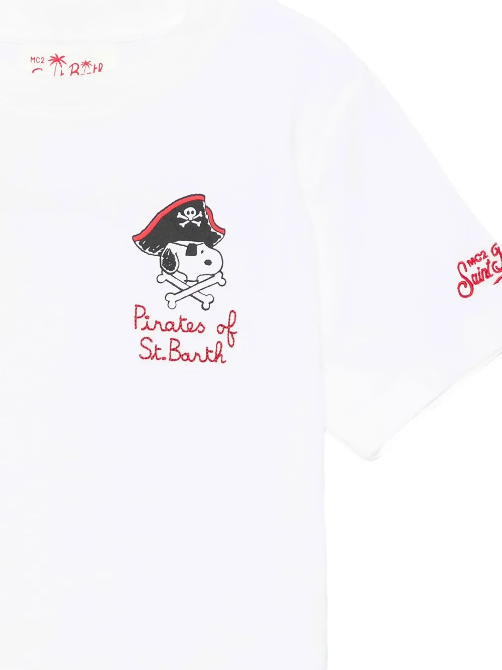 MC2 Saint Barth Kids Pirate Snoopy T-shirt Wit